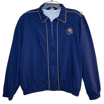 Vtg MGM Grand Hotel 1993 Jacket Employee Bell Hop Blue Gold Embroider  M/L Rare