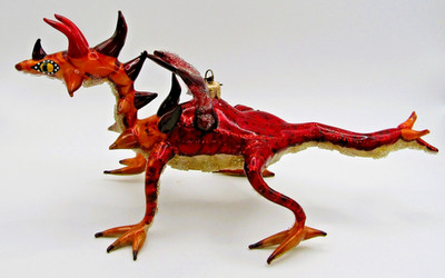 Morawski Ornaments Polish Hand-Blown Glass Dragon Christmas Ornament