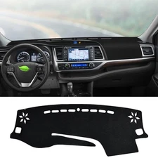 For Toyota Highlander 2014-2019 Dash Cover Nonslip Dashboard Mat Protector Black