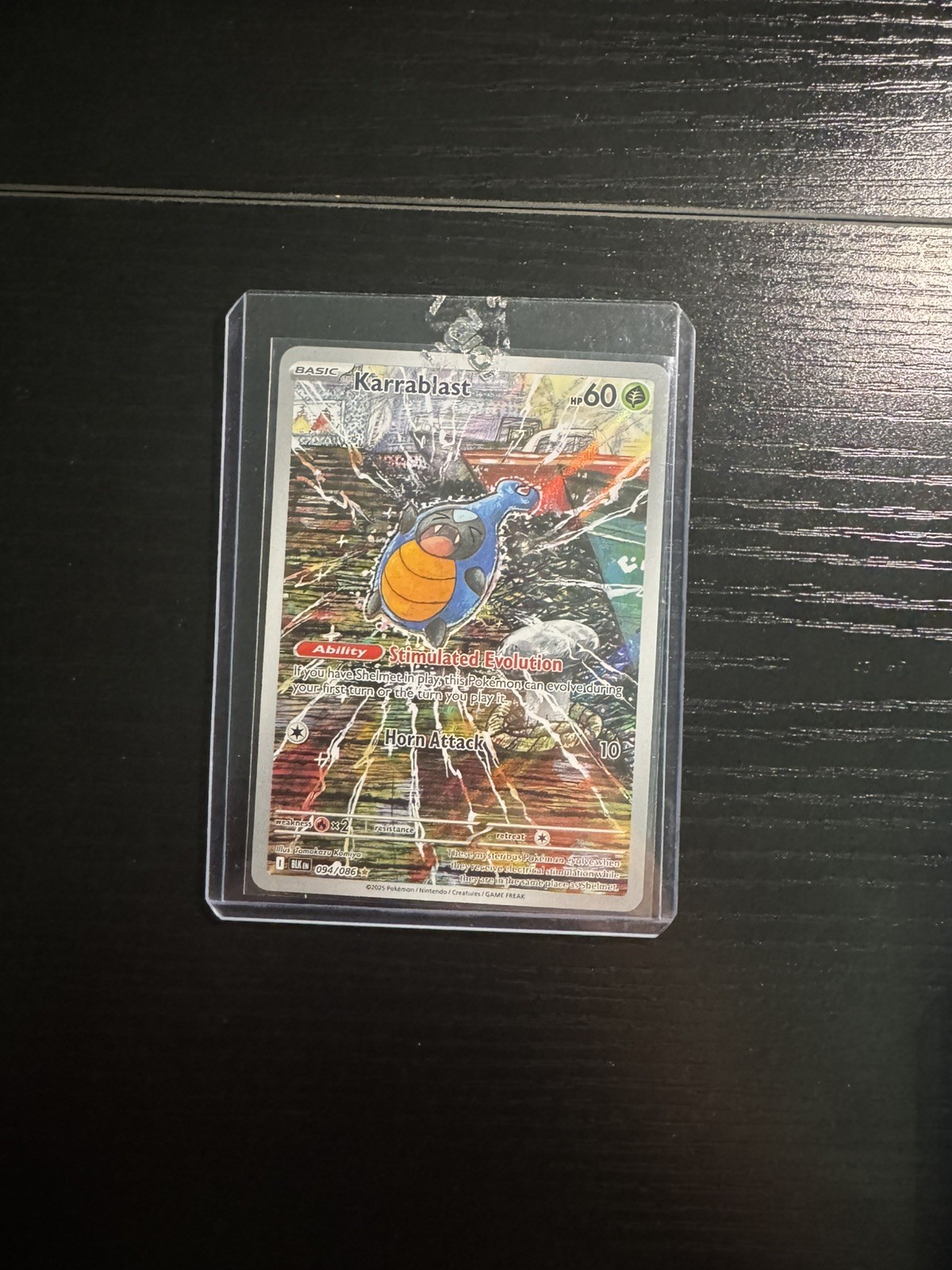Karrablast 094/08 Illustration Rare - Black Bolt English - Pokemon - SHIPS FAST