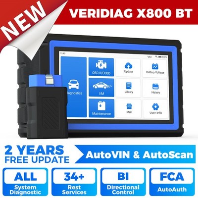TOPDON VeriDiag X800BT All System OBD2 Scanner Tool Bidirectional update AD800BT
