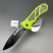 RUKO Knife High Visibility Linerlock Blk Coated Blade Hand Grip Inserts #0061HG