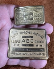 2 American Bowling Congress 65-66 77-78 Most Improved Avg. Belt Buckle Awards