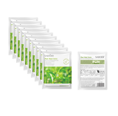 Green Tea Facial Masks Hydrating Anti-Aging Moisturizing 10 count