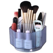 360 Rotating Makeup Organizer Holder Cosmetic Display Case Clear Makeup Brush...