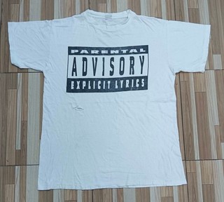 Vintage Parental Advisory Explicit Lyrics 1990s Big Logo Band Rap Rare Shirt XL