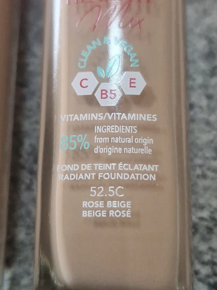 2 x LIGHT BEIGE BOURJOIS HEATHLY MIX FOUNDATION No 53W  30ml - Image 4 of 4