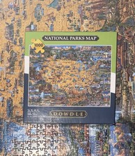 Dowdle National Parks Map 1000-Piece Jigsaw Puzzle NO Pieces Missing Used