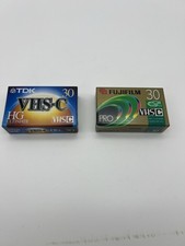 VHS-C SEALED TAPE LOT 30 FujiFilm Pro TDK HG Ultimate vintage blank NOS 31401