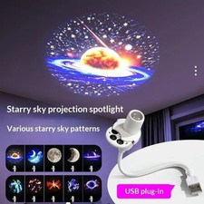 Starry Sky Projector LED Night Light 15 Film Plates Bedroom Projection Lamp New