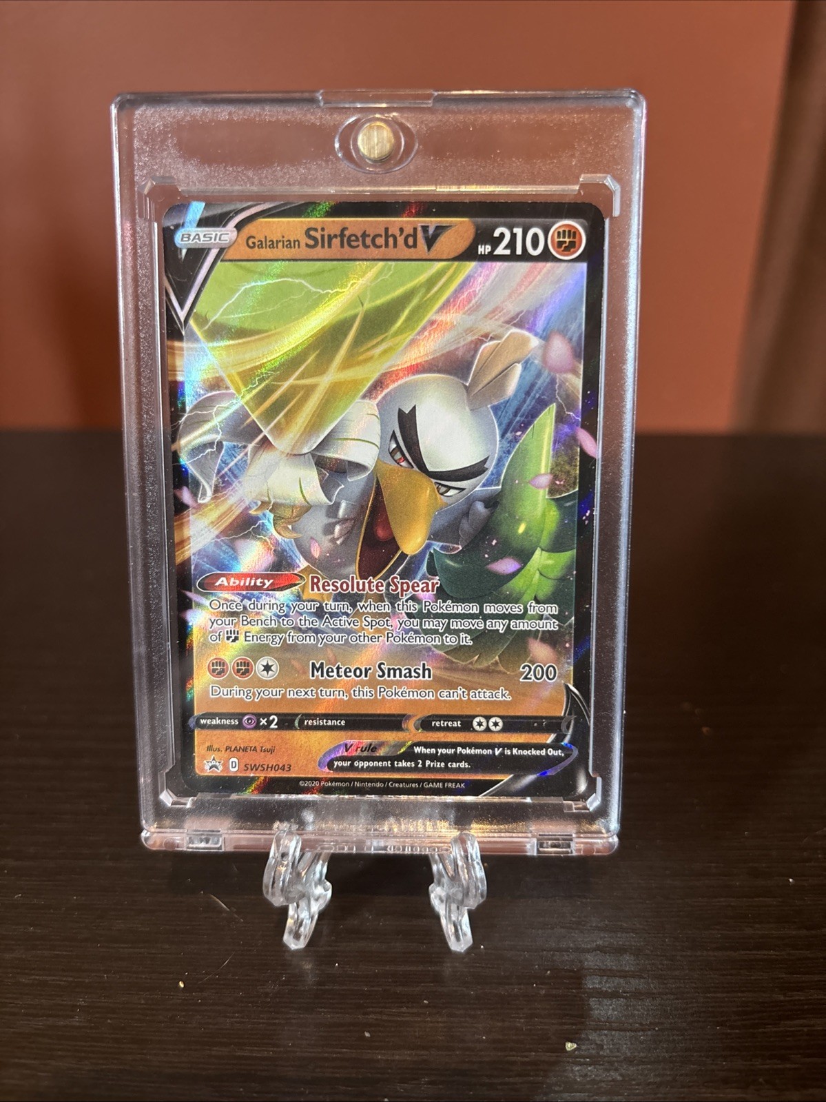 Pokémon Galarian Sirfetch’d V SWSH043 Holo Promo Card NM/MINT