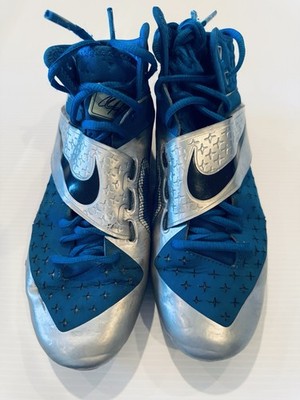Nike CJ81 Elite TD Cleats Gray Blue Size US 8.5 Football 596631-400