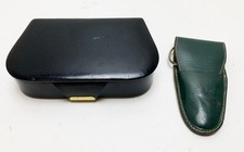 N&auml;hetui und Manik&uuml;re Set Kunstleder gef&uuml;llt Reiseset Vintage alt