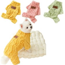 Dog Pajamas Soft Warm FLEECE Jumpsuit Cute Pet Clothes for Small and Medium Pet