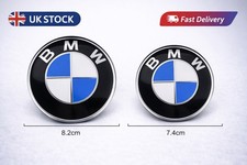 BMW badge 82mm + 74mm Front And Rear Badges Boot Badge Bonnet Badge BMW 🇬🇧🇬🇧