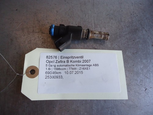 Opel Zafira B Einspritzventil 25380933 1.6i 77kW Z16XE1 82576