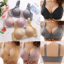 Ladies Sports Bra High Impact Front Fastening Plus Size Non Wired Unpadded UK