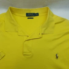 Polo Ralph Lauren Men’s Polo Shirt 2XLT Yellow Pony Logo Short Sleeve Cotton