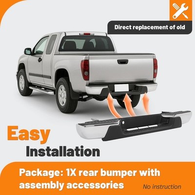 Chrome Rear Bumper Assembly For Chevy Colorado GMC Canyon 2004