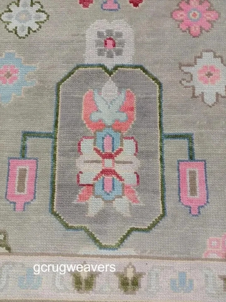  Hand Knotted Modern Turkish Rug Oushak Rug Handmade Wool Rug–Antique Style - Image 2 of 4