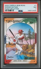 2023 TOPPS X BOB ROSS THE JOY OF BASEBALL #1 SHOHEI OHTANI 99/99 PSA 7