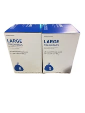 Extra Strong White Trash Bags with Drawstring, Multiple Sizes 90 Count, Kitch...