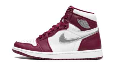 Nike Air Jordan 1 Retro High OG Bordeaux Rot Weiss Silber Herrensneaker