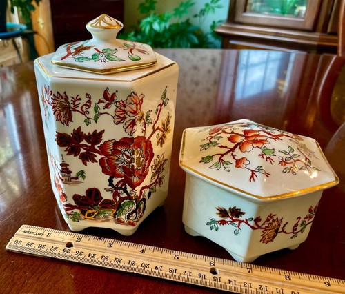 Mason Ironstone Trinket Boxes Made in England 1920's-1930's 2 - Picture 10 of 10