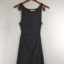 Paradise Womens Black Cutout Bodycon Stretch Midi Dress Size S