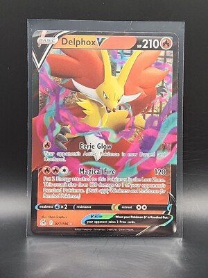 Delphox V - 027/196 Lost Origin Ultra Rare Pokemon - NM/MINT