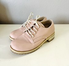 Girls Lace Up Brogues Casual Oxfords Low Heel Round Toe Shoes Size 4.5y