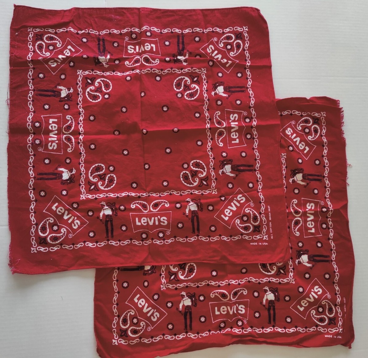 2] Vtg Levi's Cowboy Bandana 21