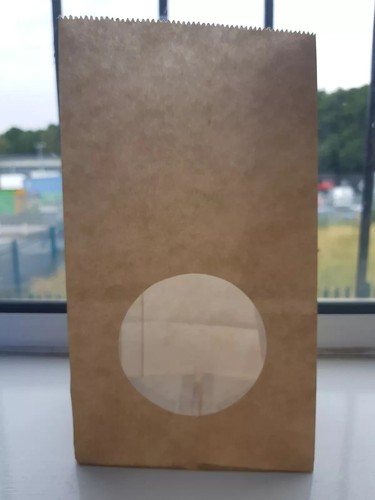 * Qty 250 Kraft Laminated window Paper Cookie/Deli Bags B0068 - Picture 2 of 4