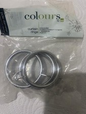 25mm Metal Chrome finish Curtain Rings & Clips Hanging Curtains Strong Grip