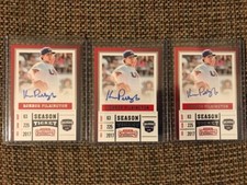 Lot (3) KONNOR PILKINGTON 2017 Panini Elite Contenders USA Baseball Ticket AUTO