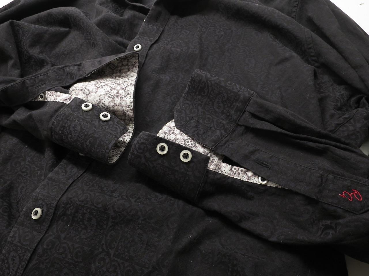 ROBERT GRAHAM Solid Black Paisley Pattern Contras… - image 7