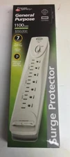 Power Sentry 7 Outlet 1100 Joules Surge Protector w/ 3' Right Angle Plug #100173