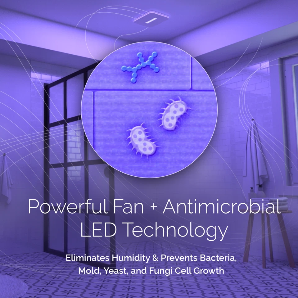 OEM NuTone® ARN110LKVV Preium Fan w/ LED +Antimicrobial Light, 110 CFM - Image 4 of 4