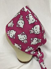 Men/Women Surgical Scrub Cap Lined Kitten /Cat Pink Cute Cap 100 Cotton