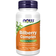 Bilberry Complex 100 Count Herbal Supplement Free Radical Scavenger Vegan