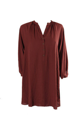 rachel rachel roy shirt dress Rachel Rachel Roy Oxblood 3/4-Sleeve Shirt Dress S