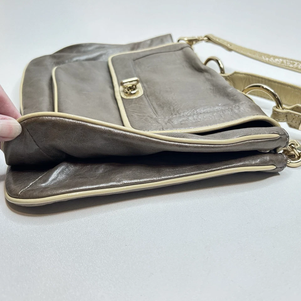 REBECCA MINKOFF Covet Bolso de Hombro/Cartera Cartera Marrón Claro con Borde Bronceado Foto 4 de 4