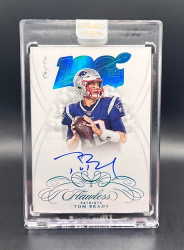 Tom Brady 2019-20 Panini Flawless NFL 100 Auto Autograph True 1/1 Sealed - Picture 1 of 3