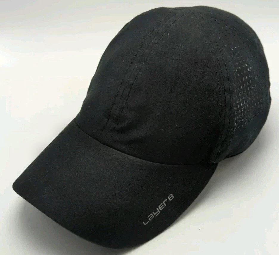 LAYER 8 hat lightweight black adjustable cap - image 9