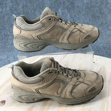 Easy Spirit Shoes Womens 7.5 N Heads Ups Sneakers Beige Leather Round Toe Low