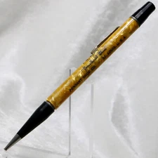 VTG 1930s DUR-O-LITE Gold Cracked Ice Pennant Shoes St Louis - Mechanical Pencil