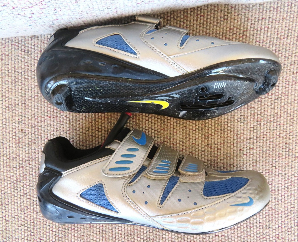 Nike Womens Carbon Composite Road Cycling Shoes Sz 8 Silver Sky