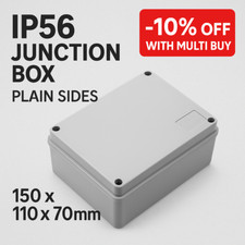 Image of ESR ENCLOSURE JUNCTION BOX ADAPTABLE PVC PLASTIC IP56 WATERPROOF 150x110x70mm