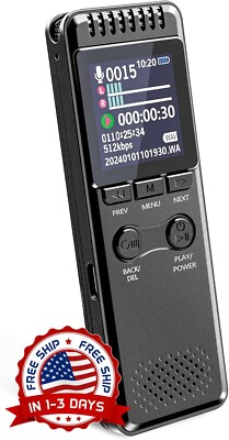128GB Grabadora Espia De Voz Audio Digital Microfono Grabacion Grabador De Audio