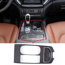 Center Control Gear Panel Decorative Trim For Maserati Ghibli 17-22 Carbon Fiber